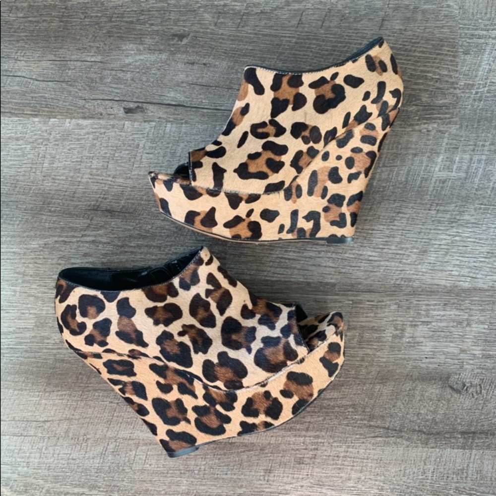 Steve Madden wicked leopard wedges
